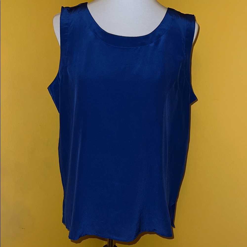 Elegant Blue Sleeveless Top